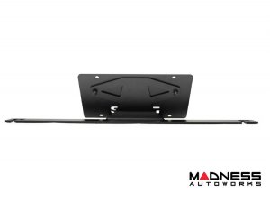 Ford Bronco Front License Plate Relocation Bracket - Factory Capable Steel Bumper - DV8 - Angled